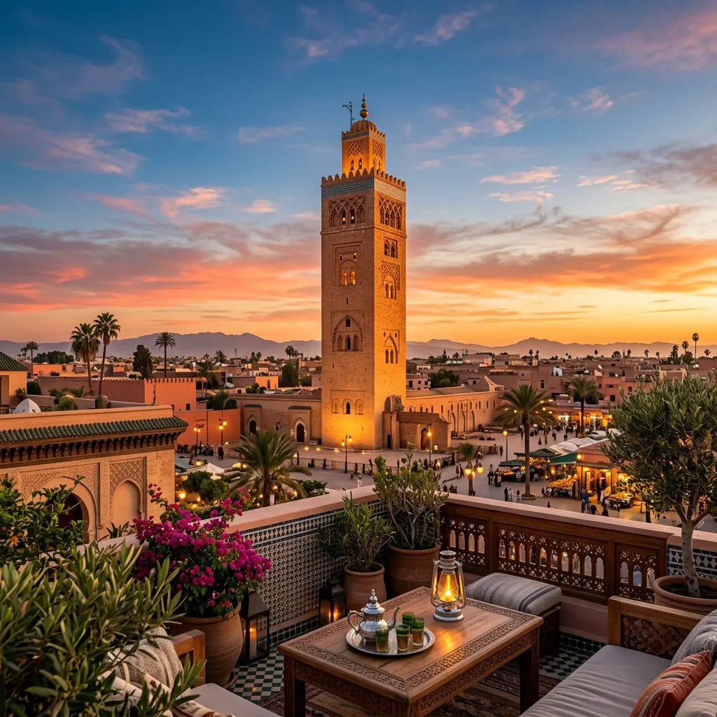 Terrasse face à la Koutoubia