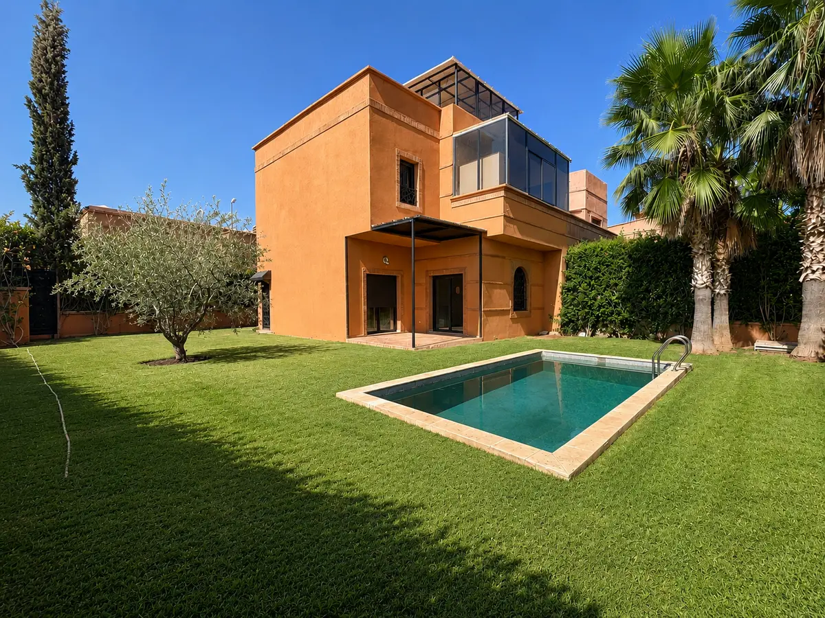 Villa — Villa Golf Atlas, style beldi moderne avec piscine et grand jardin
